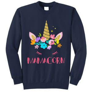 Funny Mamacorn Unicorn Costume Mom MotherS Day Tall Sweatshirt