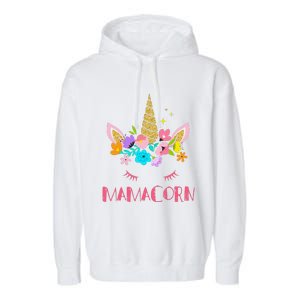 Funny Mamacorn Unicorn Costume Mom MotherS Day Garment-Dyed Fleece Hoodie