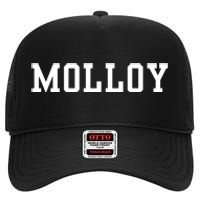 Funny Molloy University High Crown Mesh Back Trucker Hat