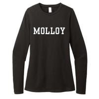 Funny Molloy University Womens CVC Long Sleeve Shirt