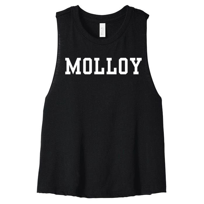 Funny Molloy University Women's Racerback Cropped Tank