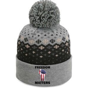 Freedom Matters USA American Fist The Baniff Cuffed Pom Beanie