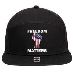 Freedom Matters USA American Fist 7 Panel Mesh Trucker Snapback Hat