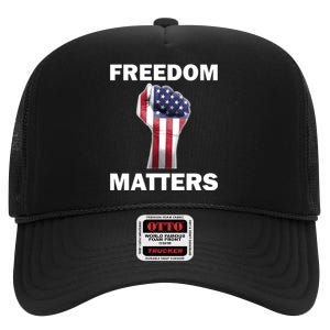 Freedom Matters USA American Fist High Crown Mesh Back Trucker Hat