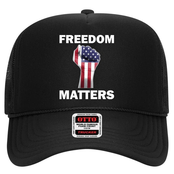 Freedom Matters USA American Fist High Crown Mesh Back Trucker Hat