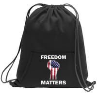 Freedom Matters USA American Fist Sweatshirt Cinch Pack Bag