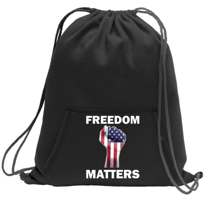 Freedom Matters USA American Fist Sweatshirt Cinch Pack Bag