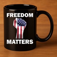Freedom Matters USA American Fist 11oz C Handle Ceramic Mug