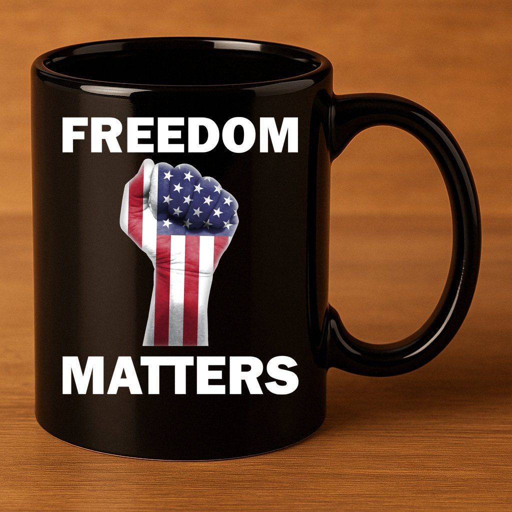Freedom Matters USA American Fist 11oz C Handle Ceramic Mug