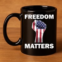 Freedom Matters USA American Fist 11oz C Handle Ceramic Mug