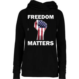 Freedom Matters USA American Fist Womens Funnel Neck Pullover Hood