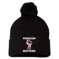 Freedom Matters USA American Fist Pom Pom 12in Knit Beanie