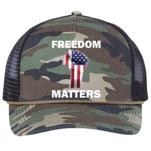 Freedom Matters USA American Fist Retro Rope Trucker Hat Cap