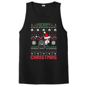 Funny Merry Ugly Christmas French Bulldog Santa Hat Gift PosiCharge Competitor Tank