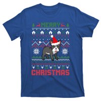 Funny Merry Ugly Christmas French Bulldog Santa Hat Gift T-Shirt