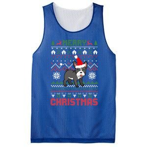 Funny Merry Ugly Christmas French Bulldog Santa Hat Gift Mesh Reversible Basketball Jersey Tank