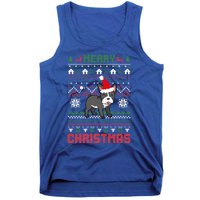 Funny Merry Ugly Christmas French Bulldog Santa Hat Gift Tank Top