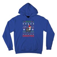 Funny Merry Ugly Christmas Sweater French Bulldog Santa Hat Gift Hoodie