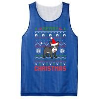 Funny Merry Ugly Christmas Sweater French Bulldog Santa Hat Gift Mesh Reversible Basketball Jersey Tank