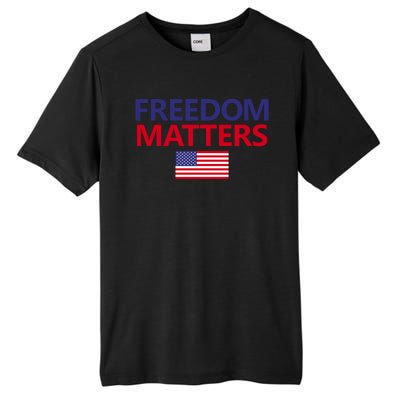 Freedom Matters USA Flag Tall Fusion ChromaSoft Performance T-Shirt