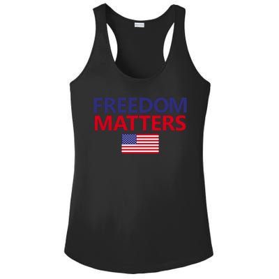 Freedom Matters USA Flag Ladies PosiCharge Competitor Racerback Tank