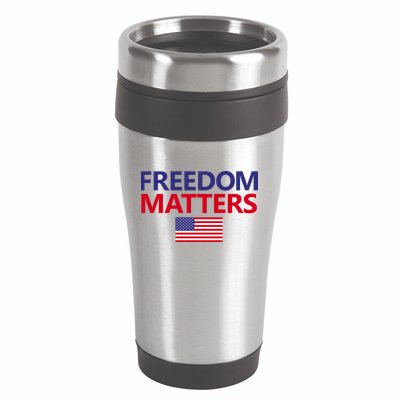 Freedom Matters USA Flag 16oz Travel Tumbler