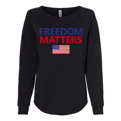 Freedom Matters USA Flag Womens California Wash Sweatshirt