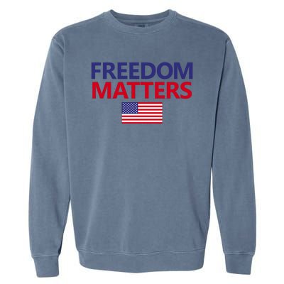 Freedom Matters USA Flag Garment-Dyed Sweatshirt