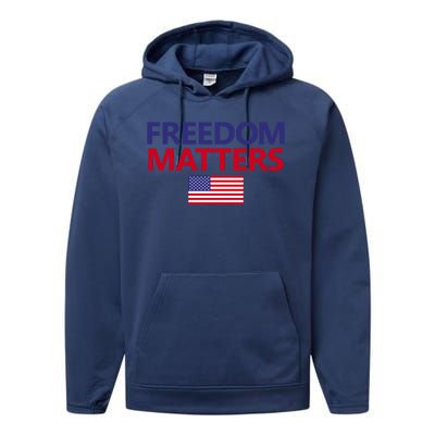 Freedom Matters USA Flag Performance Fleece Hoodie