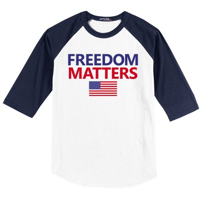 Freedom Matters USA Flag Baseball Sleeve Shirt