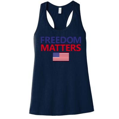 Freedom Matters USA Flag Women's Racerback Tank