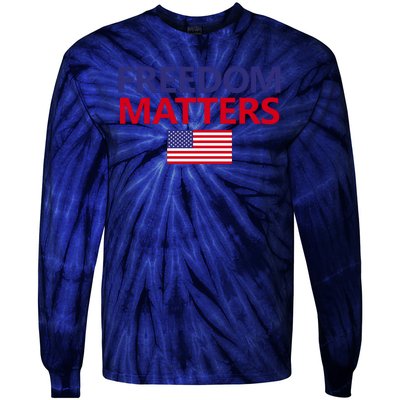 Freedom Matters USA Flag Tie-Dye Long Sleeve Shirt