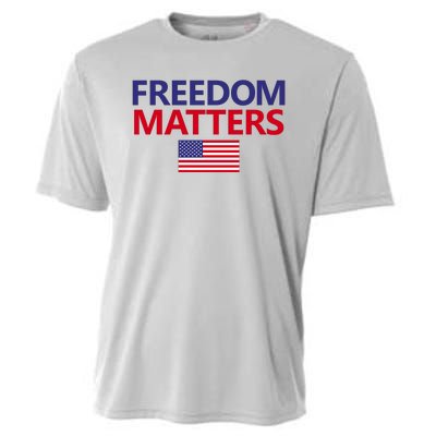 Freedom Matters USA Flag Cooling Performance Crew T-Shirt