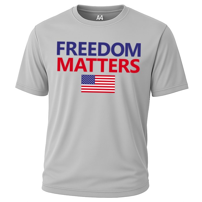 Freedom Matters USA Flag Cooling Performance Crew T-Shirt