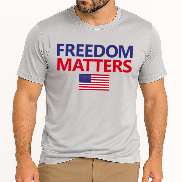 Freedom Matters USA Flag Cooling Performance Crew T-Shirt