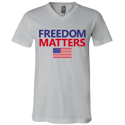 Freedom Matters USA Flag V-Neck T-Shirt