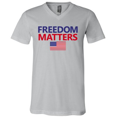 Freedom Matters USA Flag V-Neck T-Shirt