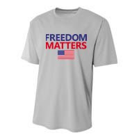 Freedom Matters USA Flag Youth Performance Sprint T-Shirt