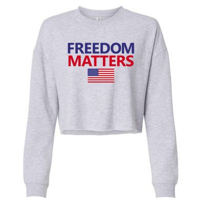 Freedom Matters USA Flag Cropped Pullover Crew