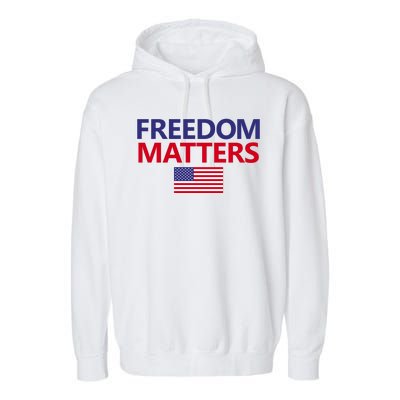 Freedom Matters USA Flag Garment-Dyed Fleece Hoodie