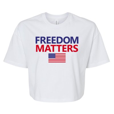 Freedom Matters USA Flag Bella+Canvas Jersey Crop Tee