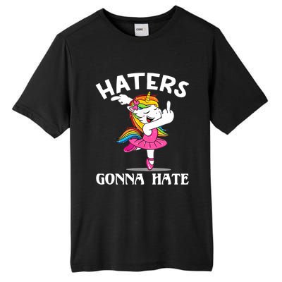 Funny Magical Unicorn Middle Finger Haters Gonna Hate Gift Tall Fusion ChromaSoft Performance T-Shirt