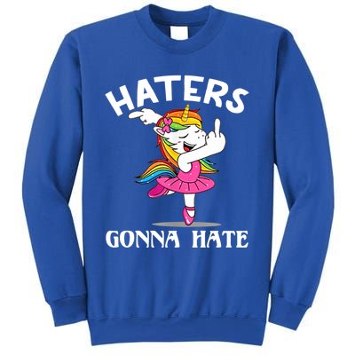 Funny Magical Unicorn Middle Finger Haters Gonna Hate Gift Sweatshirt