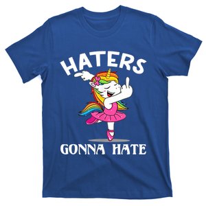 Funny Magical Unicorn Middle Finger Haters Gonna Hate Gift T-Shirt