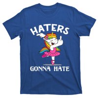 Funny Magical Unicorn Middle Finger Haters Gonna Hate Gift T-Shirt