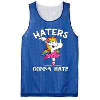 Funny Magical Unicorn Middle Finger Haters Gonna Hate Gift Mesh Reversible Basketball Jersey Tank