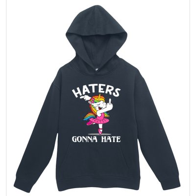 Funny Magical Unicorn Middle Finger Haters Gonna Hate Gift Urban Pullover Hoodie