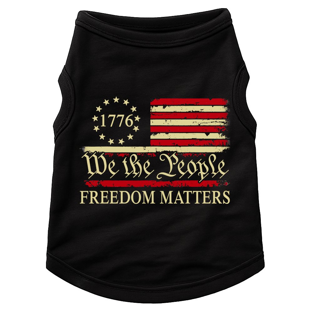 Freedom Matters USA Vintage Flag We The People 1776 Doggie Tank