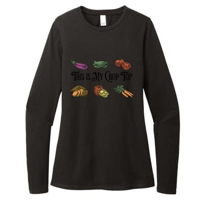 Farmers Market Vibes My Crop Top Farm Vegetable Garden Gift Womens CVC Long Sleeve Shirt