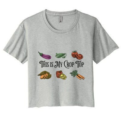 Farmers Market Vibes My Crop Top Farm Vegetable Garden Gift Women's Crop Top Tee